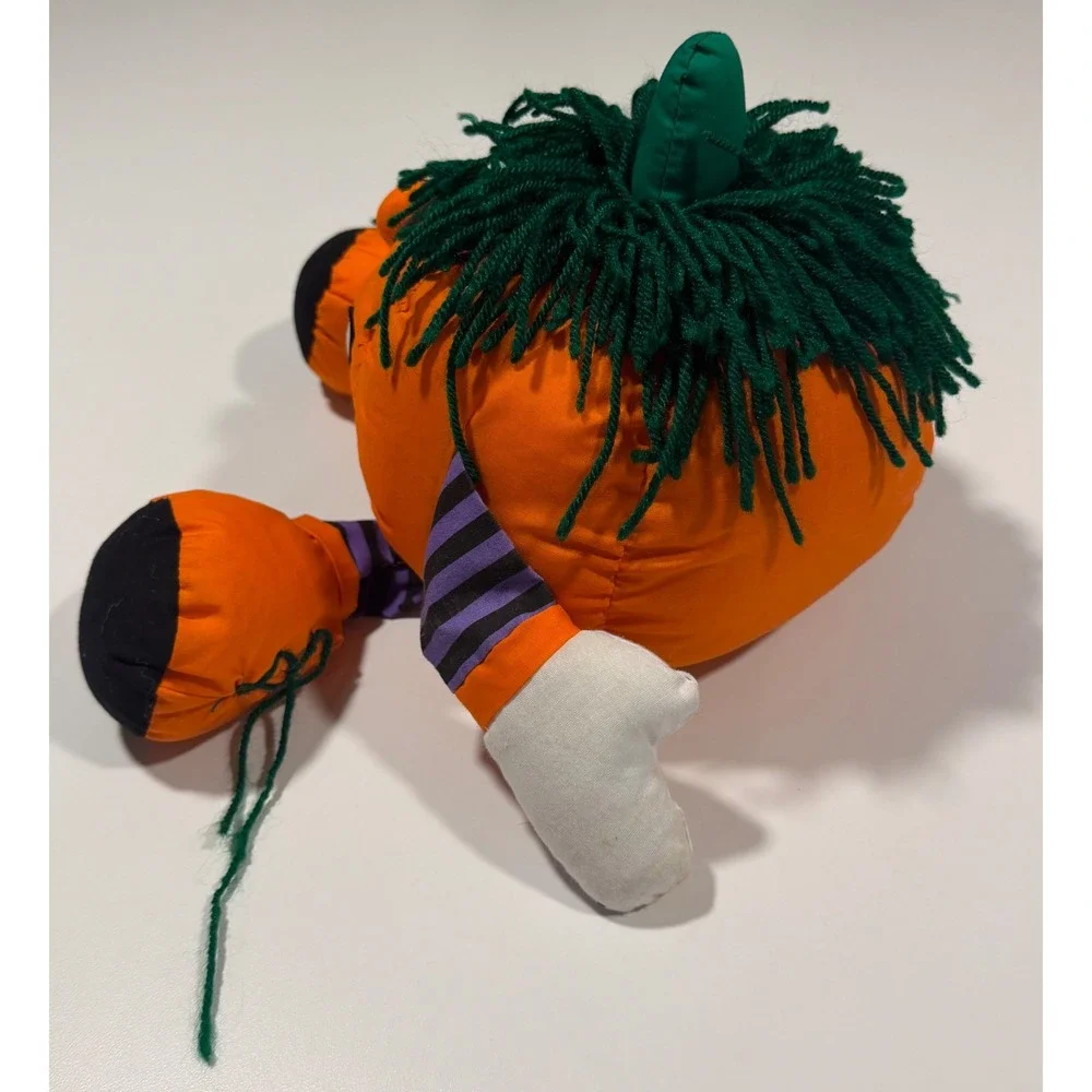 Vintage 1996 Joelson Industries Little Treasures Pumpkin Plush Halloween Decor